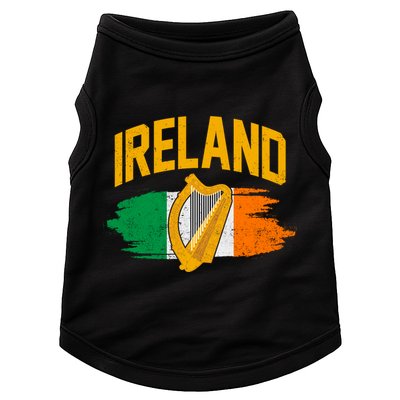 Distressed Ireland Coat Of Arms Harp Flag Doggie Tank