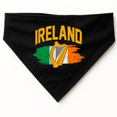 Distressed Ireland Coat Of Arms Harp Flag USA-Made Doggie Bandana