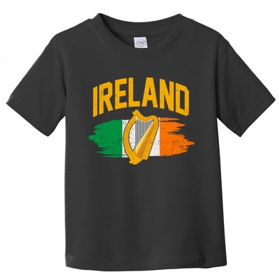 Distressed Ireland Coat Of Arms Harp Flag Toddler T-Shirt