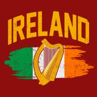 Distressed Ireland Coat Of Arms Harp Flag Cooling Performance Crew T-Shirt