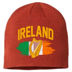 Distressed Ireland Coat Of Arms Harp Flag Sustainable Beanie