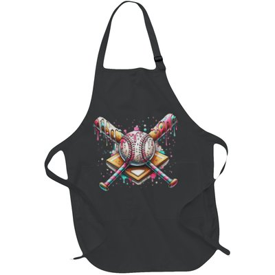 Drip Ice Cream Dripping Baseball Player Apron