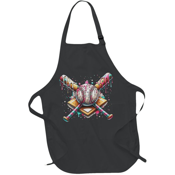 Drip Ice Cream Dripping Baseball Player Apron