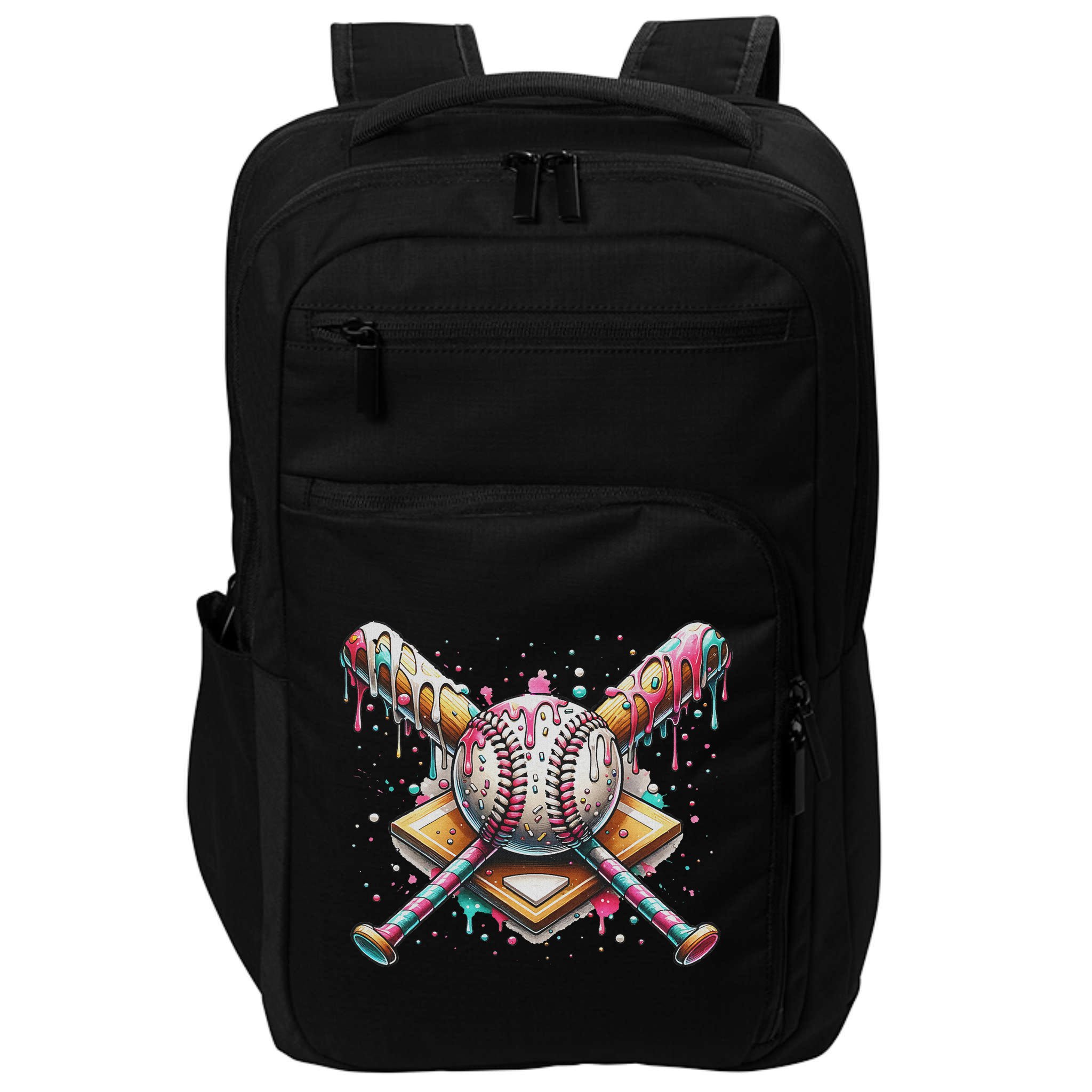 Drip Ice Cream Dripping Baseball Player Impact Tech Backpack