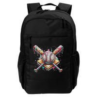 Drip Ice Cream Dripping Baseball Player Backpack