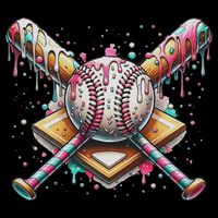 Drip Ice Cream Dripping Baseball Player Backpack