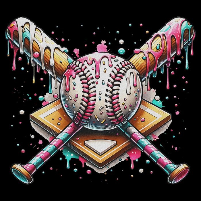 Drip Ice Cream Dripping Baseball Player Backpack