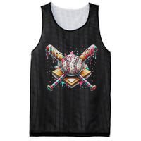 Drip Ice Cream Dripping Baseball Player Mesh Reversible Basketball Jersey Tank