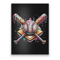 Drip Ice Cream Dripping Baseball Player Poster