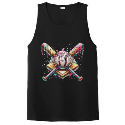Drip Ice Cream Dripping Baseball Player PosiCharge Competitor Tank