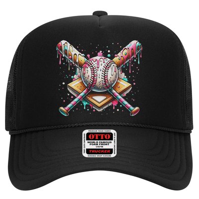 Drip Ice Cream Dripping Baseball Player Hat