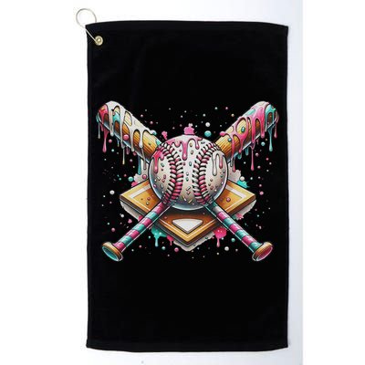 Drip Ice Cream Dripping Baseball Player Golf Towel
