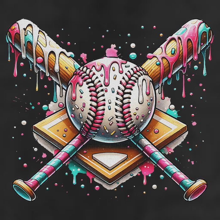 Drip Ice Cream Dripping Baseball Player Golf Towel