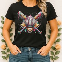 Drip Ice Cream Dripping Baseball Player Womens T-Shirt