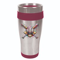 Drip Ice Cream Dripping Baseball Player 16oz Travel Tumbler