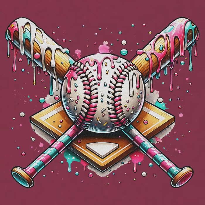 Drip Ice Cream Dripping Baseball Player 16oz Travel Tumbler