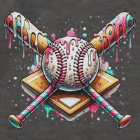 Drip Ice Cream Dripping Baseball Player Vector Backpack