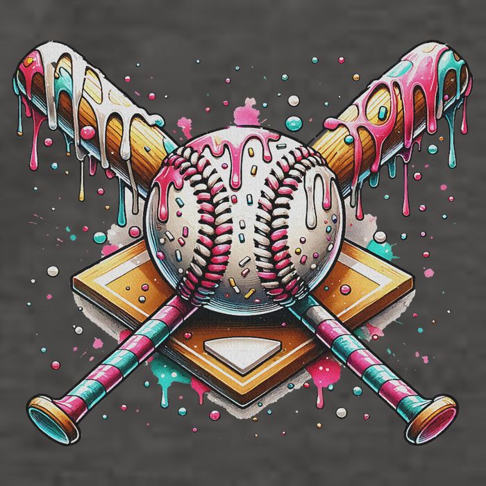 Drip Ice Cream Dripping Baseball Player Vector Backpack