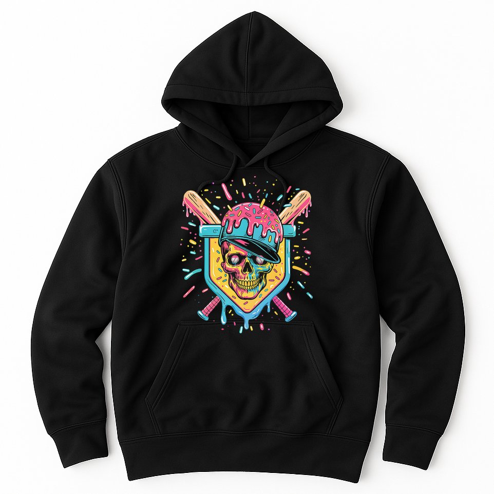 Drip Ice Cream Skull Hoodie