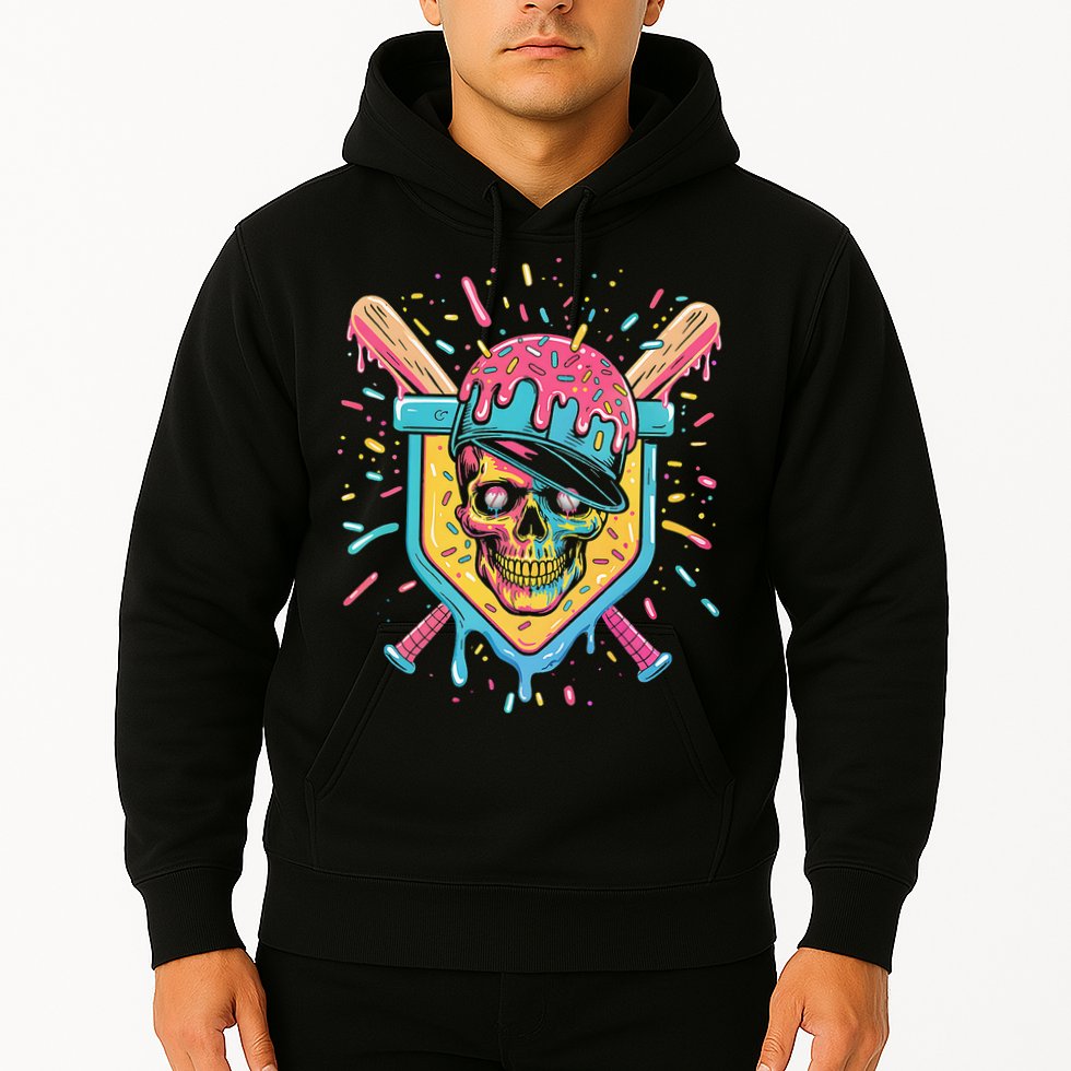 Drip Ice Cream Skull Hoodie
