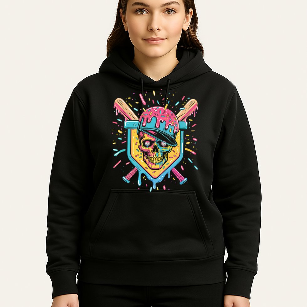 Drip Ice Cream Skull Hoodie
