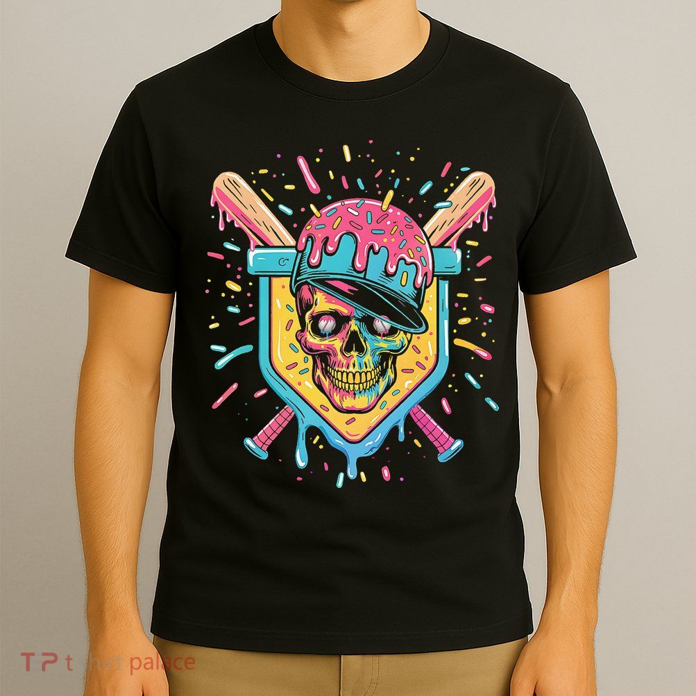 Drip Ice Cream Skull T-Shirt