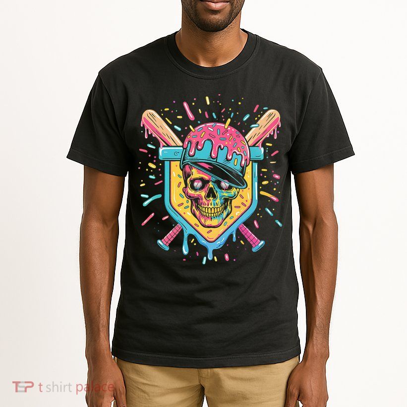 Drip Ice Cream Skull Tall T-Shirt