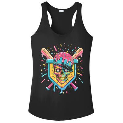 Drip Ice Cream Skull Ladies PosiCharge Competitor Racerback Tank