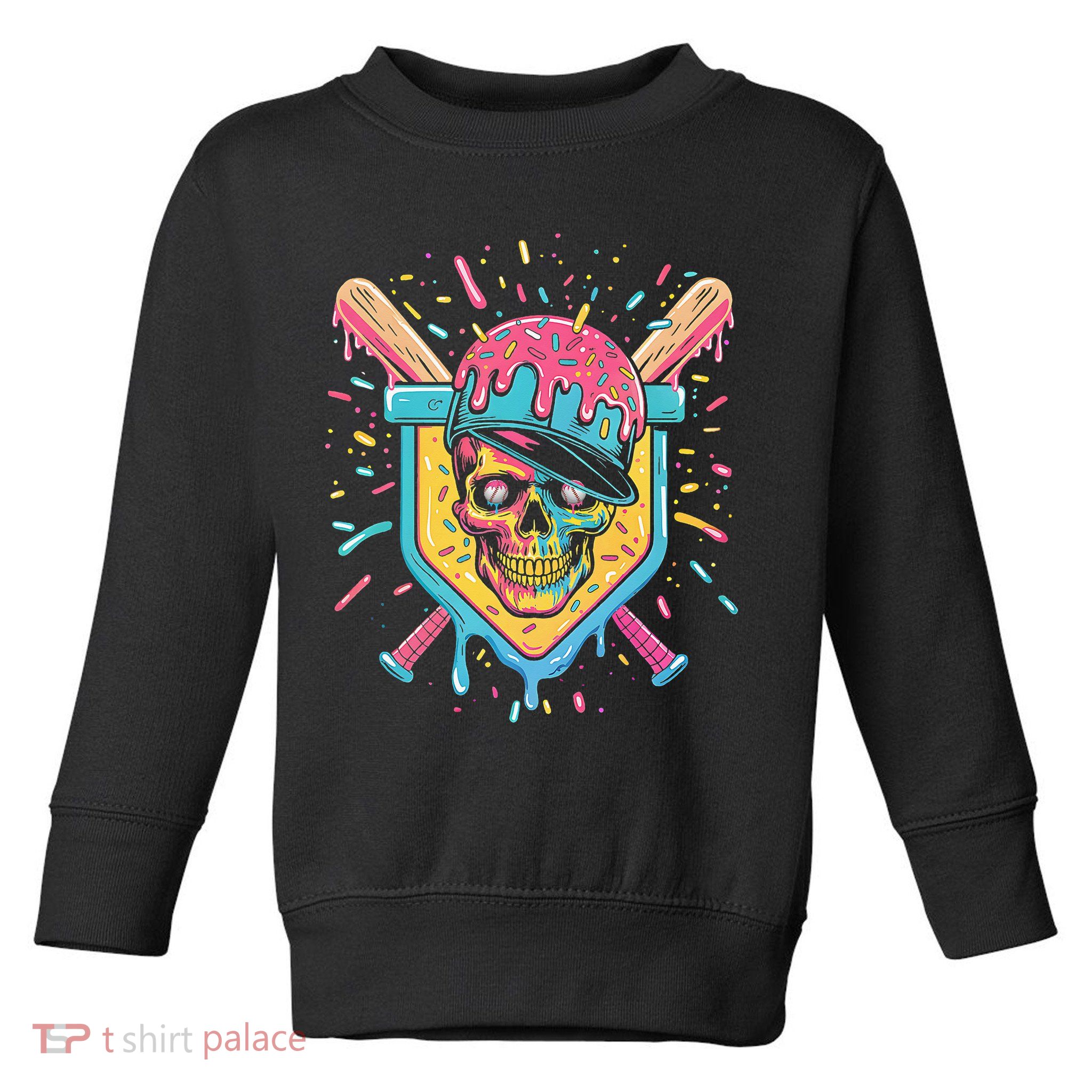 Drip Ice Cream Skull Toddler Sweatshirt