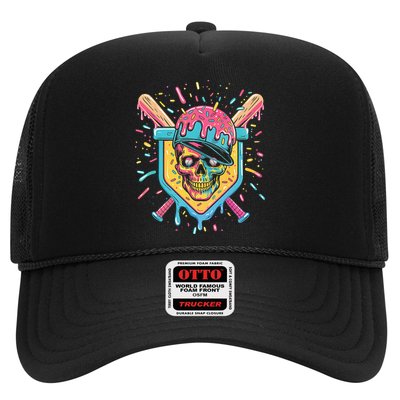 Drip Ice Cream Skull Trucker Hat