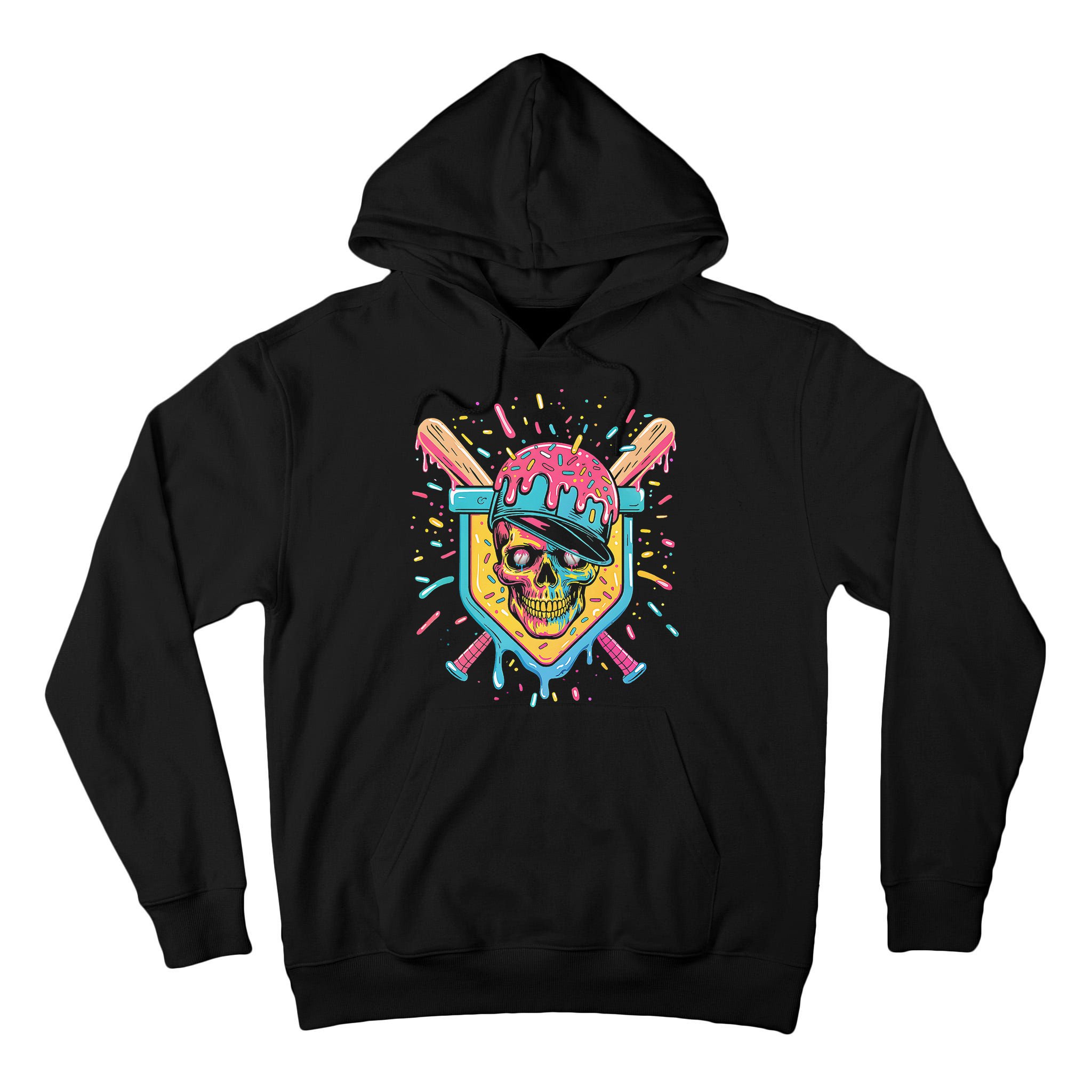 Drip Ice Cream Skull Tall Hoodie