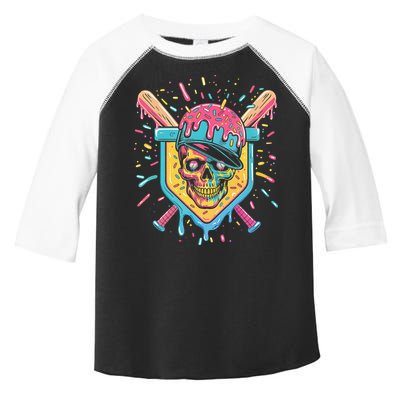 Drip Ice Cream Skull Toddler Fine Jersey T-Shirt