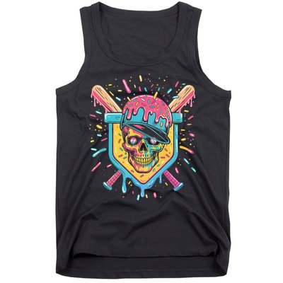 Drip Ice Cream Skull Tank Top