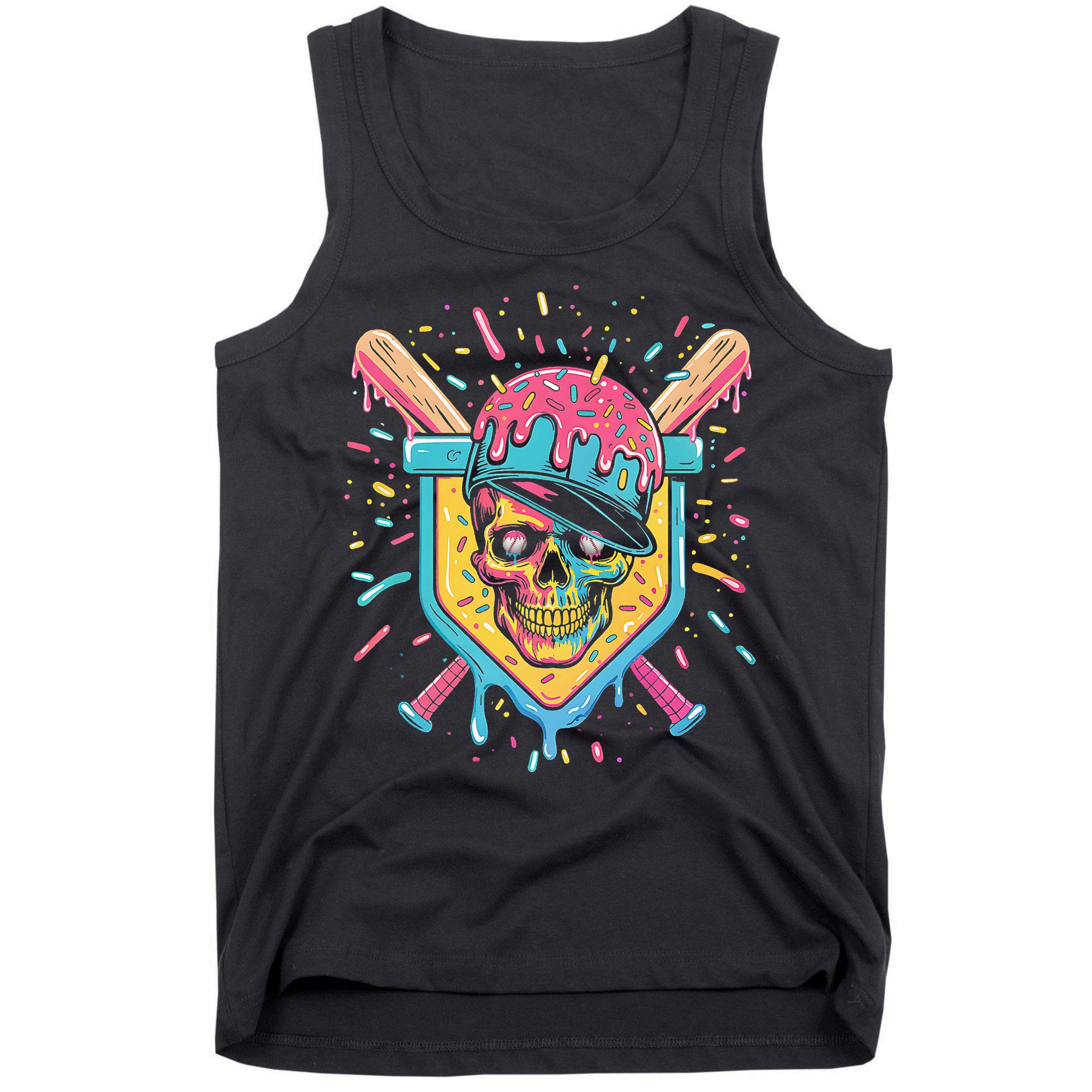 Drip Ice Cream Skull Tank Top