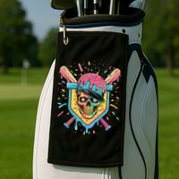 Drip Ice Cream Skull Golf Towel