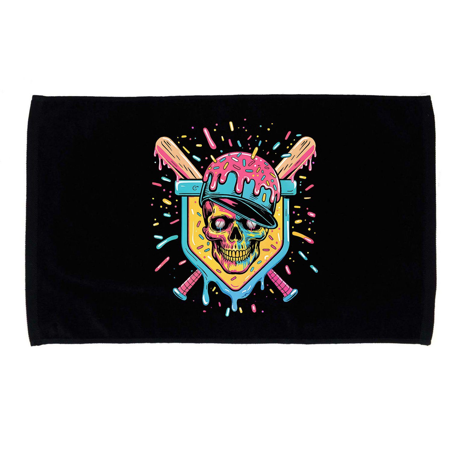 Drip Ice Cream Skull Microfiber Hand Towel