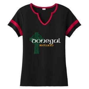 Donegal Ireland County Celtic Gaelic Football And Hurling Gift Ladies Halftime Notch Neck Tee