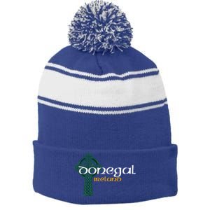 Donegal Ireland County Celtic Gaelic Football And Hurling Gift Stripe Pom Pom Beanie