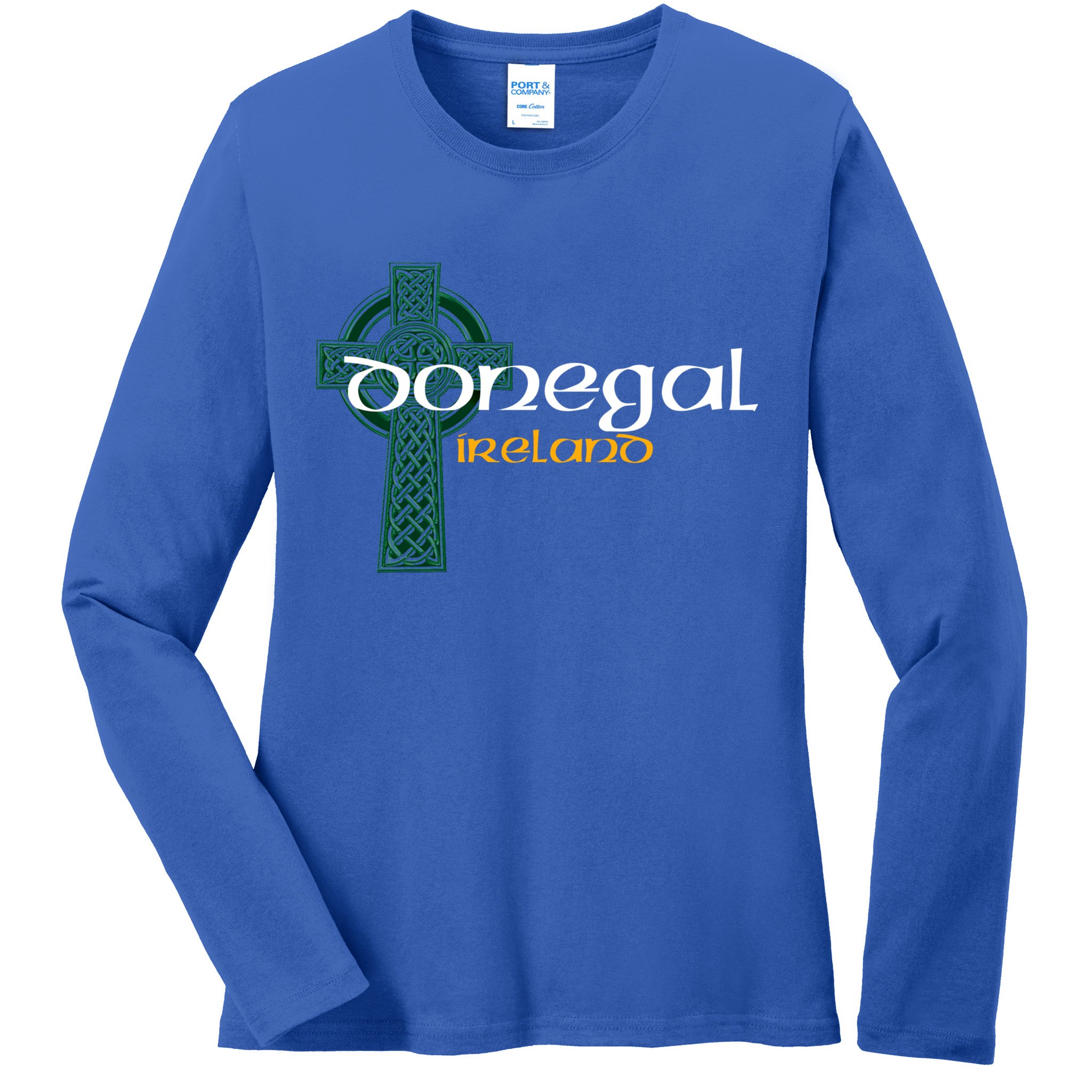 Donegal Ireland County Celtic Gaelic Football And Hurling Gift Ladies Long Sleeve Shirt