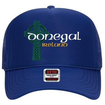 Donegal Ireland County Celtic Gaelic Football And Hurling Gift High Crown Mesh Back Trucker Hat