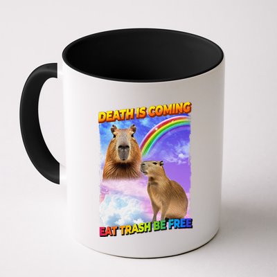 Death Is Coming Eat Trash Be Free Capibara Mug
