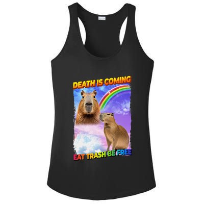 Death Is Coming Eat Trash Be Free Capibara Ladies PosiCharge Competitor Racerback Tank