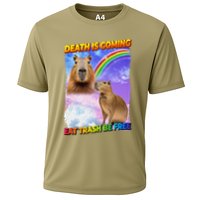 Death Is Coming Eat Trash Be Free Capibara Cooling Performance Crew T-Shirt