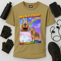 Death Is Coming Eat Trash Be Free Capibara Cooling Performance Crew T-Shirt