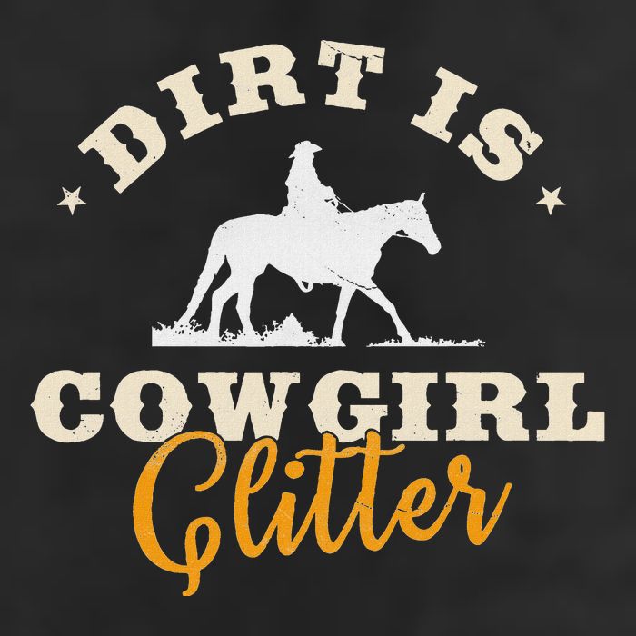 Dirt Is Cowgirl Funny Cattle Rancher Joke 7 Panel Mesh Trucker Snapback Hat