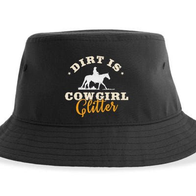 Dirt Is Cowgirl Funny Cattle Rancher Joke Sustainable Bucket Hat
