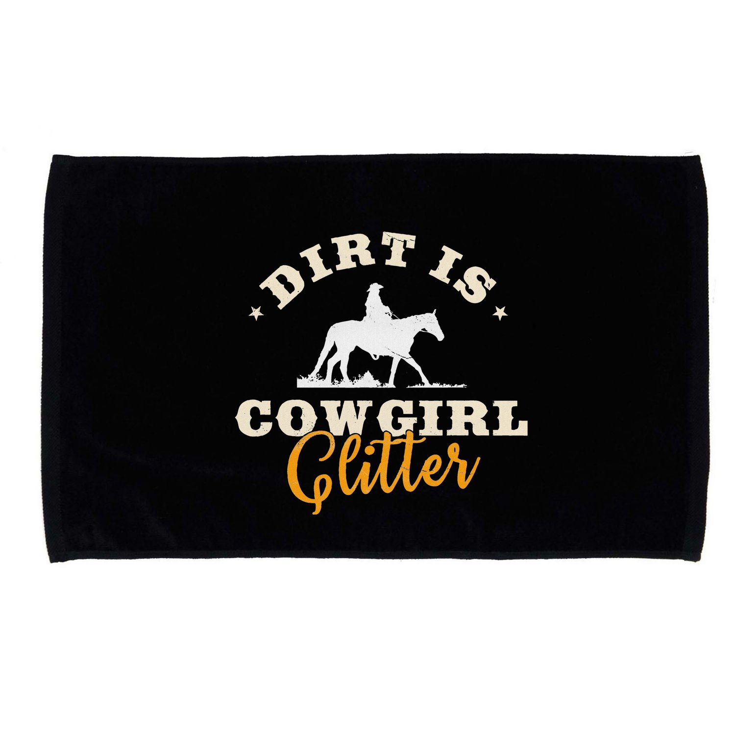 Dirt Is Cowgirl Funny Cattle Rancher Joke Microfiber Hand Towel