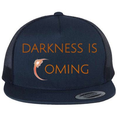 Darkness Is Coming 040824 Flat Bill Trucker Hat