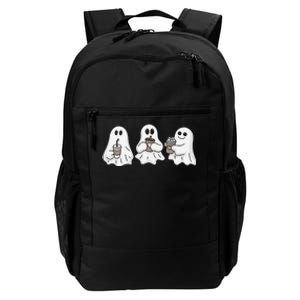 Drinking Ice Coffee Latte Beverage Ghost Halloween Daily Commute Backpack