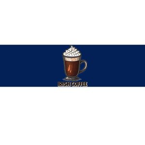 Delightful Irish Coffee Illustration Featuring Whipped Cream Bumper Sticker